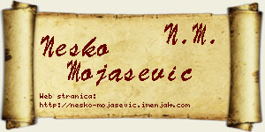 Neško Mojašević vizit kartica